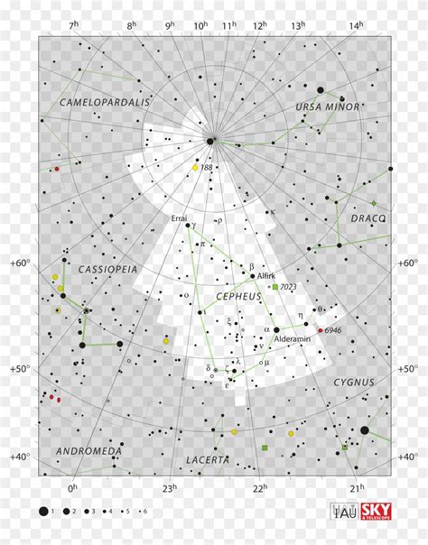 Sky Chart Of The Constellation Cepheus The King Cepheus