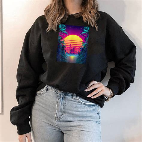 Retro Outrun Synthwave Aesthetic 80s Vaporwave T Shirt