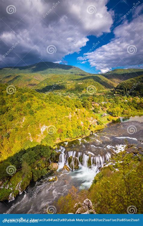 Strbacki Buk Waterfall Croatia And Bosnia Border Stock Photo Image