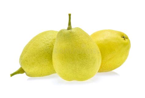 Yellow Pear Fruit Isolated On White Stock Photo Image Of Vitamin
