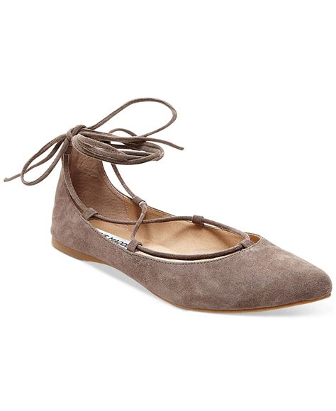 Steve Madden Eleanorr Suede Lace Up Flats Flats Shoes Macys