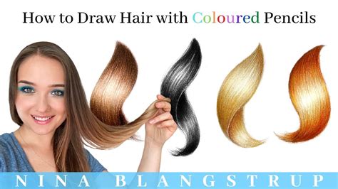 How To Draw Hair With Coloured Pencils Step By Step Tutorial Youtube