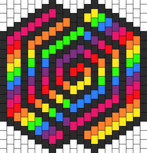 Spiral Rainbow Bead Pattern | Peyote Bead Patterns | Simple Bead Patterns