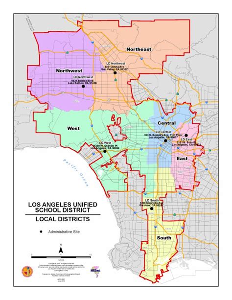 Lausd Maps Local District Maps 2015 2016 California School