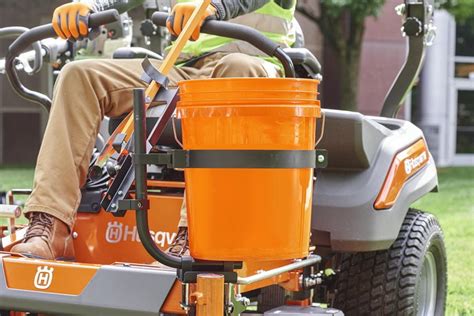 Multiple Husqvarna Division Ride On Attachments Bucket Mounting System