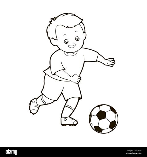 Boy Child Playing With Football Cut Out Stock Images And Pictures Alamy