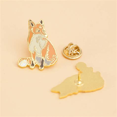 Fox Enamel Pin Badge By Little Paisley Designs