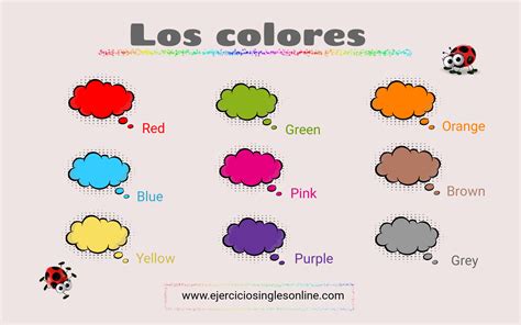 Los Colores En Ingles Vocabulario Ejercicios Para Ninos Images