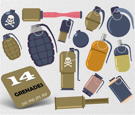 Grenade Svghand Grenade Svgweapon Svg War Svg Soldier Etsy
