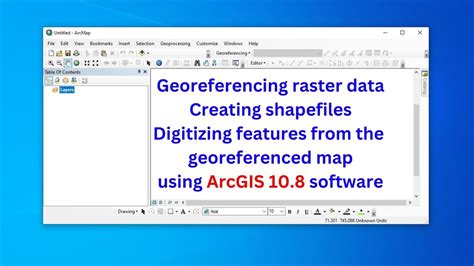 Georeferencing Raster Data Creating And Editing Features From The Georeferenced Existing Data