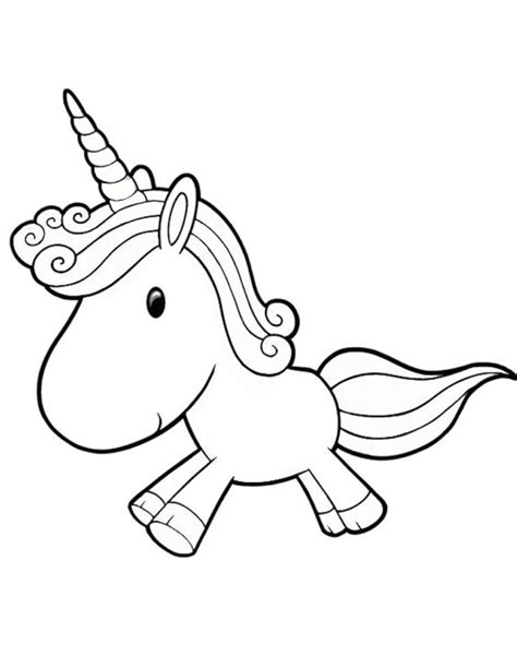 Let your child color his personal unicorn and go on a magical journey! Printable cartoon-unicorn-coloring-page - Coloringpagebook.com