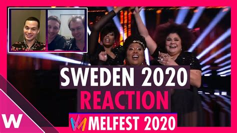 The Mamas Win Melodifestivalen 2020 Sweden Eurovision Reaction Youtube