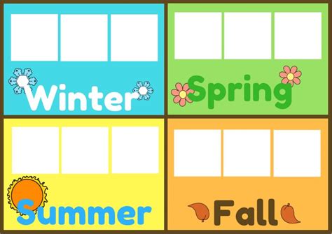 Months Of The Year Preschool Season Matching Activity