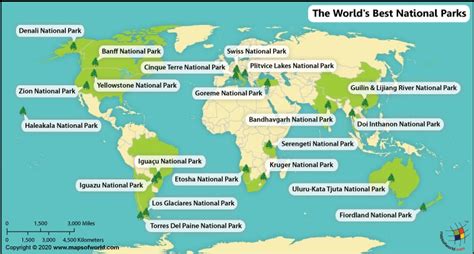 Discover The Best National Parks In The World On A Map