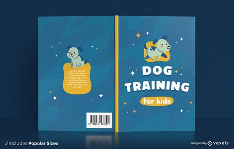 Cute Dog Animal Training Book Cover Design Vector Download