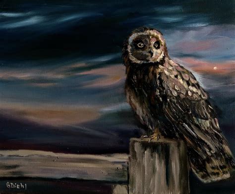 Night Owl Painting By Grace Diehl Fine Art America