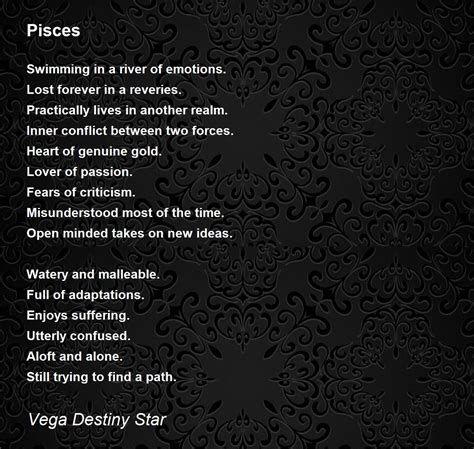 Pisces Pisces Poem By Vega Destiny Star
