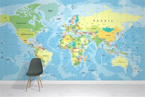 Wall Mural World Map Populer Posts Id