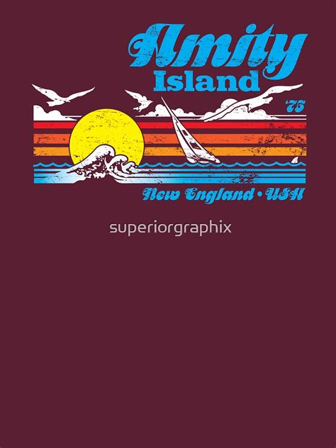 Amity Island T Shirt By Superiorgraphix Redbubble