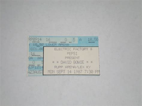 David Bowie And Duran Duran Concert Ticket Stub 1987 Rupp Arena Lexington