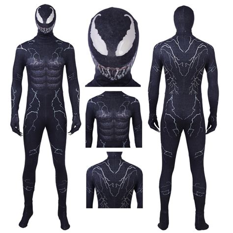 Venom Costume Cosplay Eddie Brock Jumpsuit 3d Printed Cossuits