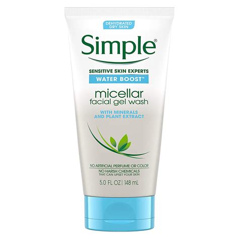 Simple Water Boost Micellar Facial Gel Wash By Simple Face 5 Oz