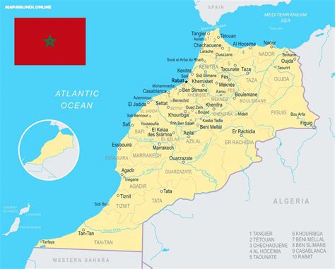 ⊛ Mapa De Marruecos Político And Físico Para Imprimir Hd · 2023