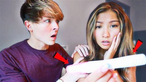she missed her period taking a pregnancy test on camera… youtube