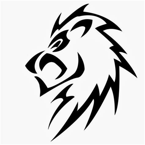 Awesome Black Outline Leo Tattoo Stencil Tattoo Graphic Tribal Lion