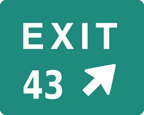 Exit 43 Clip Art At Vector Clip Art Online Royalty Free