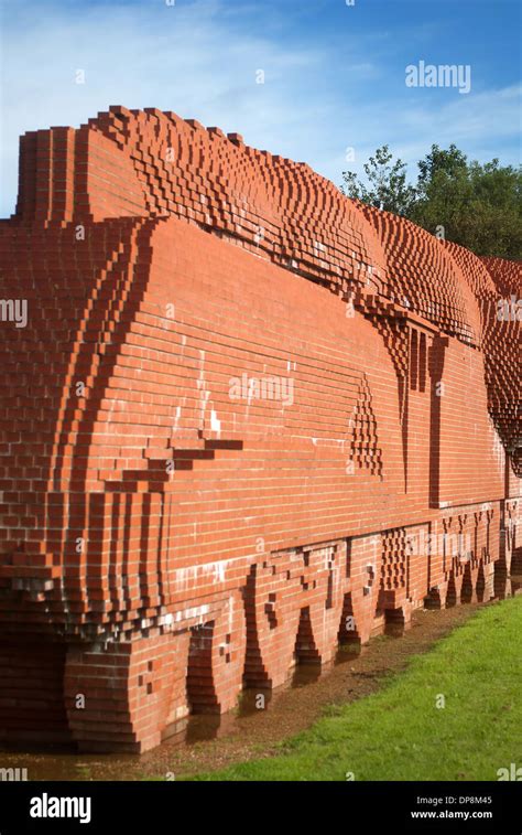 Brick Train By David Mach Darlington County Durham Stock Photo Alamy