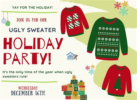 Ugly Sweater Holiday Party Omega Center For Autism