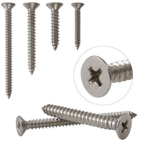 Countersunk Self Tapping Pozi Wood Chipboard Screws A2 Stainless Steel