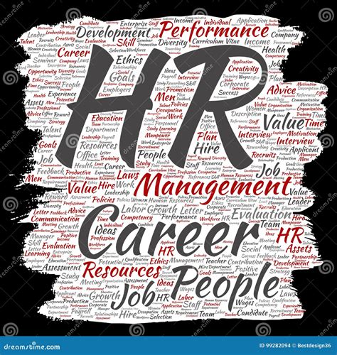 Vector Concept Conceptual Hr Or Human Resources Career Management Brush
