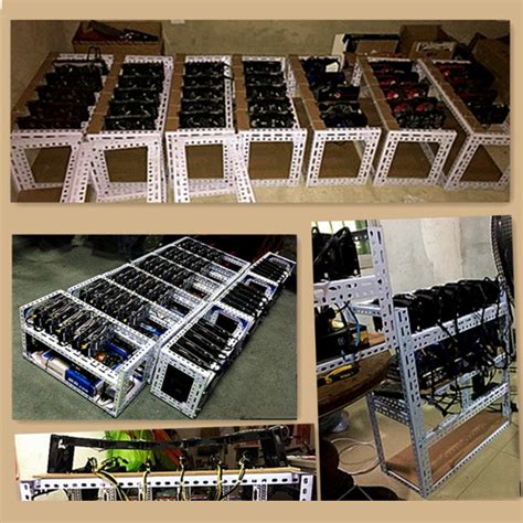 6 GPU Crypto Coin Miner Case Stackable Mining Rig Open Air ...