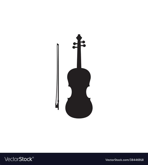 Violin Silhouette Royalty Free Vector Image Vectorstock