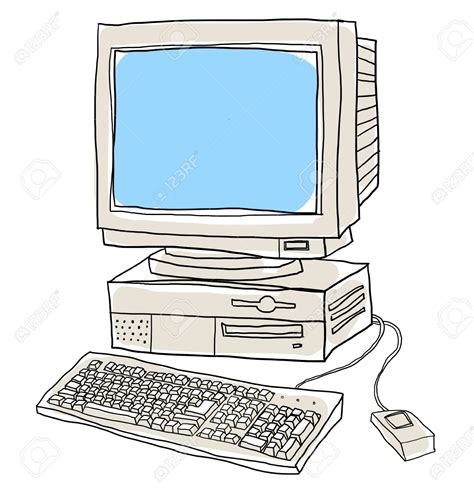 Monitor Cartoon Cute Computer Drawing Img Poof