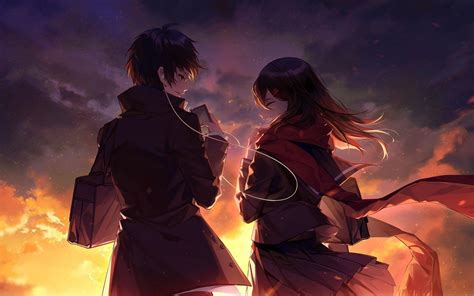 Anime Couple Sunset Wallpapers Top Free Anime Couple Sunset