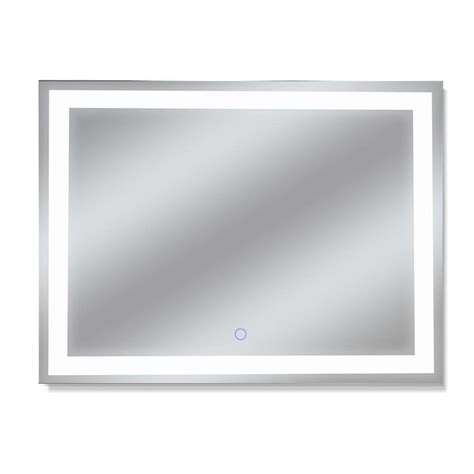 Dyconn Edison Tri Color 48 In X 36 In Led Wall Mounted Backlit Vanity Bathroom Mirror