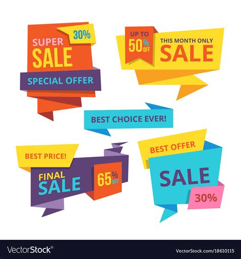 Sale And Discount Banner Templates Royalty Free Vector Image