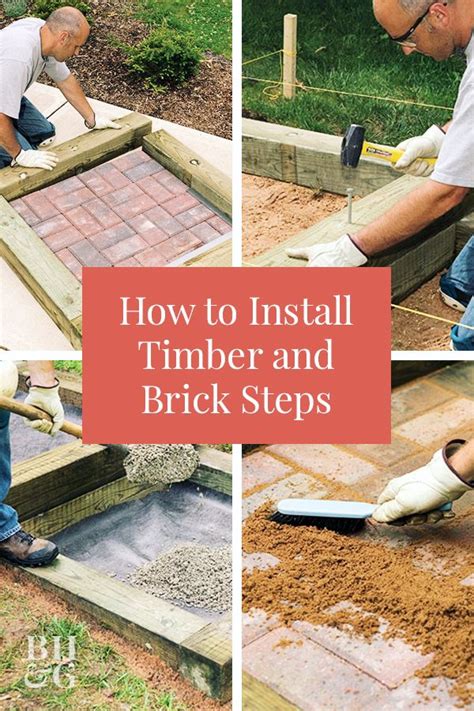 Available in rolls or decorative fence styles. How to Install Timber and Brick Steps | Brick steps ...