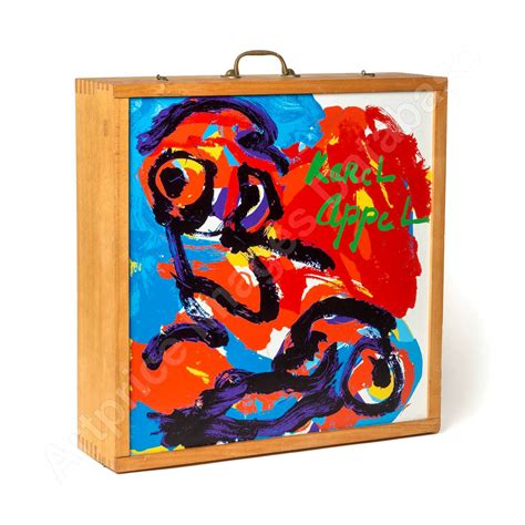 Karel Appel - Hier ben ik, zeefdruk op paneel- 1977 Verkocht