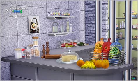 The set consist of 17 objects. Sims 4 CC's - The Best: Kitchen Decor by SIMcredible! Designs