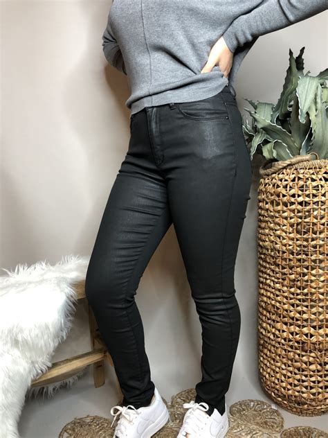 Pantalon Skinny Taille Haute Enduit Montbrison Click And Collect