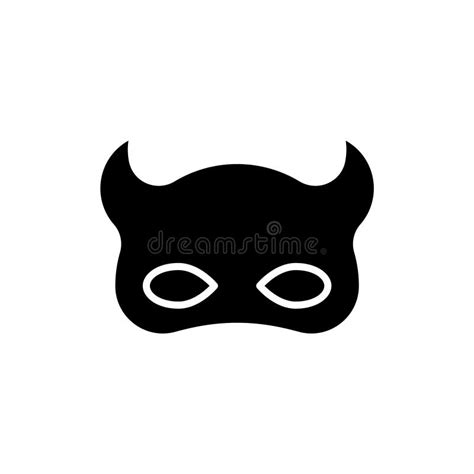 Devil Mask Glyph Icon Sexual Seduction Sex Shop Adult Game Black Filled Symbol Isolated
