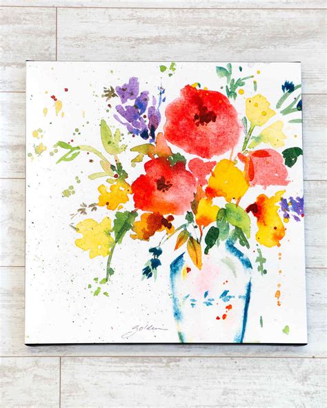 Martha stewart crafts mad about diy: 3-D Floral Canvas Wall Art | Martha Stewart