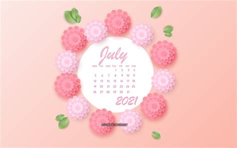 Our collection is available in high caliber formats that can easily downloadable and printable for everyone. Download imagens Calendário de julho de 2021, flores cor ...
