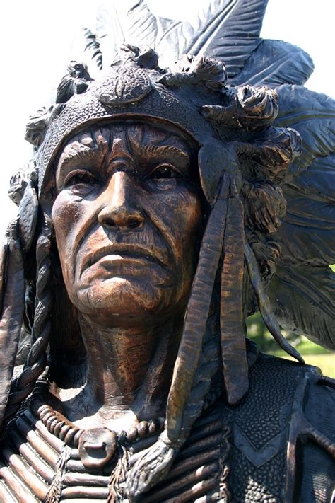 You can tell who the chief is by what is on played chief sky eagle in she wore a yellow ribbon in 1949. Bronze Indian Chief Holding Spear TK-52395