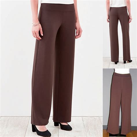 J Jill Wearever Collection Brown Smooth Full Leg Pant No Wrinkle Small
