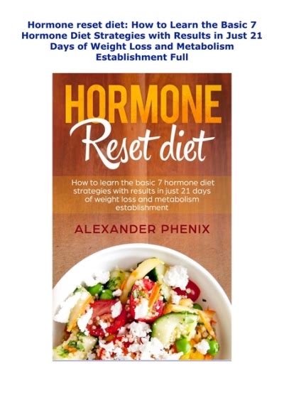 Hormone Reset Diet How To Learn The Basic 7 Hormone Diet Strategies